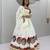 White Ribinprint And Lace work Cotton Lehenga Choli Set