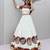 White Ribinprint And Lace work Cotton Lehenga Choli Set