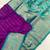 violet color rich contrast weaving pallu and border kanchi weaving buttis on border silk blend saree
