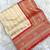 white color rich contrast weaving pallu and border kanchi weaving buttis on border silk blend saree