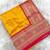 yellow color rich contrast weaving pallu and border kanchi weaving buttis on border silk blend saree