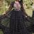 Black georgette readymade navratri anarkali with bandhani & kutchi patchework