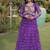 Violet georgette readymade navratri anarkali with bandhani & kutchi patchework