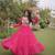 Rani georgette readymade navratri anarkali with bandhani & kutchi patchework