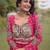 Rani georgette readymade navratri anarkali with bandhani & kutchi patchework
