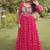 Rani georgette readymade navratri anarkali with bandhani & kutchi patchework