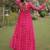 Rani georgette readymade navratri anarkali with bandhani & kutchi patchework