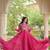 Rani georgette readymade navratri anarkali with bandhani & kutchi patchework