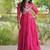 Rani georgette readymade navratri anarkali with bandhani & kutchi patchework