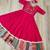Rani silk blend readymade navratri anarkali with multi thread & mirror work
