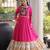 Rani rayon readymade navratri anarkali with kutchi gamthi thread work