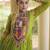 Olive georgette readymade navratri anarkali with bandhani & kutchi patchework