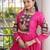 Rani rayon readymade navratri anarkali with kutchi gamthi thread work