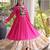 Rani rayon readymade navratri anarkali with kutchi gamthi thread work
