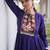 Violet rayon readymade navratri anarkali with kutchi gamthi thread work