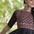 Black cotton readymade navratri anarkali with multi thread  & gota patti work