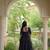 Black cotton readymade navratri anarkali with multi thread  & gota patti work
