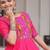 Rani silk blend readymade navratri anarkali with multi thread & mirror work