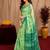 pista lilen print work 1 minute ready to wear saree with unstitched blouse piece