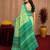 pista lilen print work 1 minute ready to wear saree with unstitched blouse piece