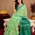 pista lilen print work 1 minute ready to wear saree with unstitched blouse piece