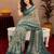 off white lilen print work 1 minute ready to wear saree with unstitched blouse piece