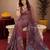 brown lilen print work 1 minute ready to wear saree with unstitched blouse piece