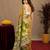 multy color lilen print work 1 minute ready to wear saree with unstitched blouse piece