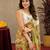multy color lilen print work 1 minute ready to wear saree with unstitched blouse piece