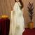 white green lilen print work 1 minute ready to wear saree with unstitched blouse piece
