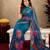 rama lilen print work 1 minute ready to wear saree with unstitched blouse piece