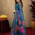 rama lilen print work 1 minute ready to wear saree with unstitched blouse piece