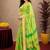 parrot lilen print work 1 minute ready to wear saree with unstitched blouse piece