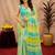 lemon lilen print work 1 minute ready to wear saree with unstitched blouse piece