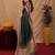 black lilen print work 1 minute ready to wear saree with unstitched blouse piece