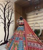 Multi Mirror With Dori & Latkan Cotton Lahenga Choli Set