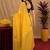 yellow black lilen print work 1 minute ready to wear saree with unstitched blouse piece