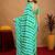 sky green lilen print work 1 minute ready to wear saree with unstitched blouse piece