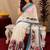 White lilen print work 1 minute ready to wear saree with unstitched blouse piece