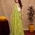 mehendi lilen print work 1 minute ready to wear saree with unstitched blouse piece