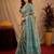 Multy lilen print work 1 minute ready to wear saree with unstitched blouse piece