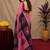  pink chanderi cotton blend printed work 1 minute ready to wear saree with unstitched blouse piece