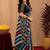  black chanderi cotton blend printed work 1 minute ready to wear saree with unstitched blouse piece