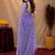  purple chanderi cotton blend printed work 1 minute ready to wear saree with unstitched blouse piece