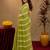 mehendi chanderi cotton blend printed work 1 minute ready to wear saree with unstitched blouse piece
