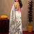  white chanderi cotton blend printed work 1 minute ready to wear saree with unstitched blouse piece
