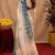  beage blue chanderi cotton blend printed  1 minute ready to wear saree with unstitched blouse piece