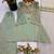 Green silk blend embroidered palazzo set