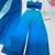 Blue georgette stone work palazzo set