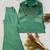 Green silk blend embroidered co-ord set.